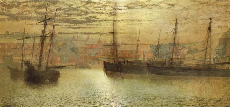 Atkinson Grimshaw Whitby Harbour Spain oil painting art